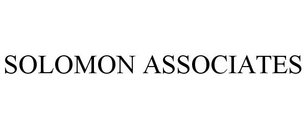  SOLOMON ASSOCIATES