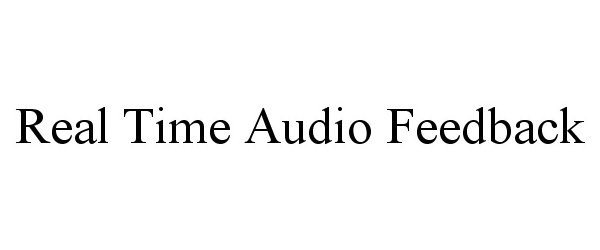  REAL TIME AUDIO FEEDBACK