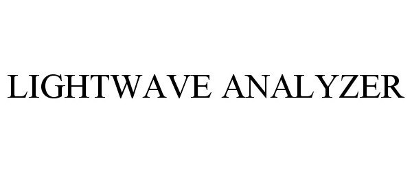 Trademark Logo LIGHTWAVE ANALYZER