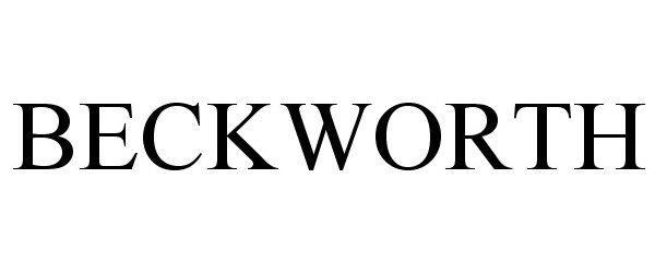 Trademark Logo BECKWORTH