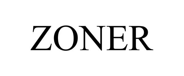 Trademark Logo ZONER
