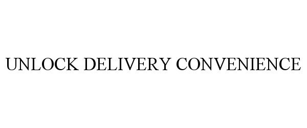 Trademark Logo UNLOCK DELIVERY CONVENIENCE