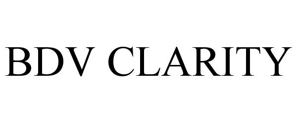 Trademark Logo BDV CLARITY