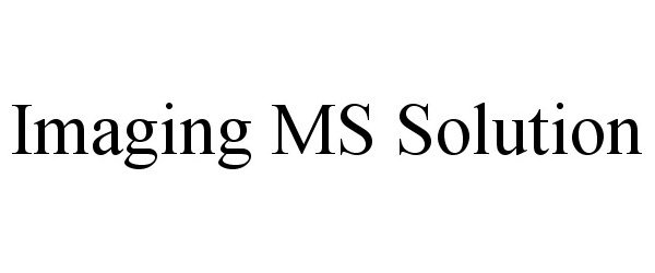 IMAGING MS SOLUTION