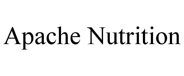 Trademark Logo APACHE NUTRITION