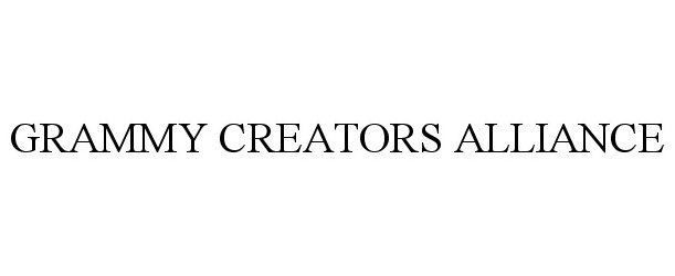 Trademark Logo GRAMMY CREATORS ALLIANCE