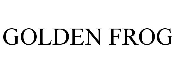 Trademark Logo GOLDEN FROG