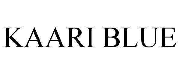 Trademark Logo KAARI BLUE