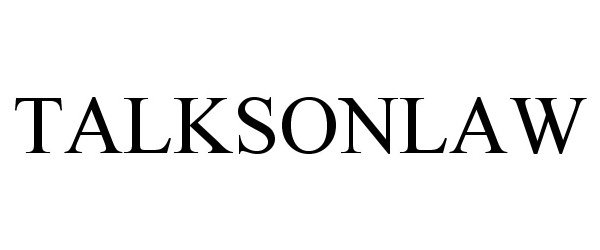 Trademark Logo TALKSONLAW