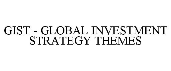 Trademark Logo GIST - GLOBAL INVESTMENT STRATEGY THEMES