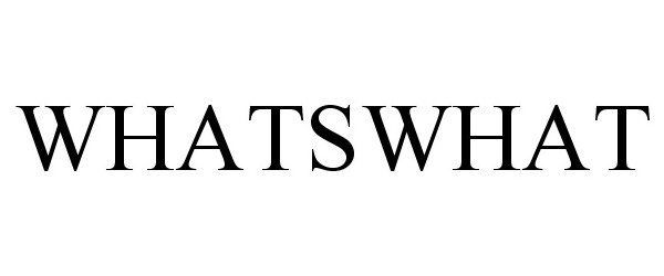 Trademark Logo WHATSWHAT