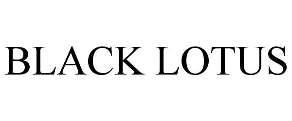 Trademark Logo BLACK LOTUS