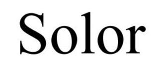 Trademark Logo SOLOR