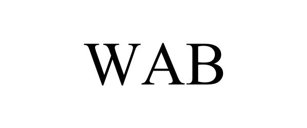 Trademark Logo WAB