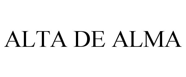 Trademark Logo ALTA DE ALMA