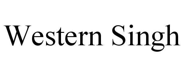 Trademark Logo WESTERN SINGH