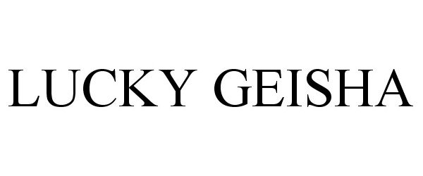 Trademark Logo LUCKY GEISHA