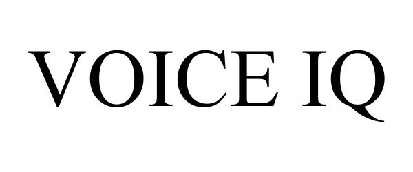 Trademark Logo VOICE IQ