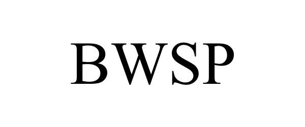 Trademark Logo BWSP