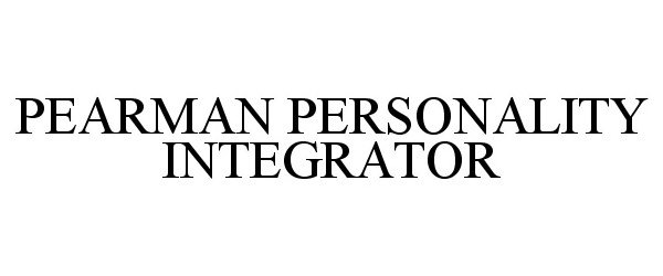 Trademark Logo PEARMAN PERSONALITY INTEGRATOR