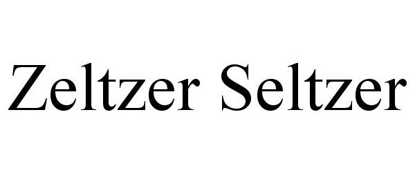  ZELTZER SELTZER