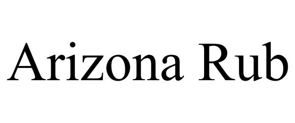 Trademark Logo ARIZONA RUB