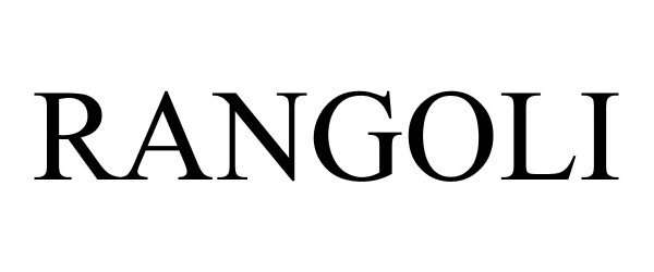 Trademark Logo RANGOLI