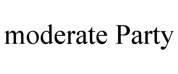 Trademark Logo MODERATE PARTY