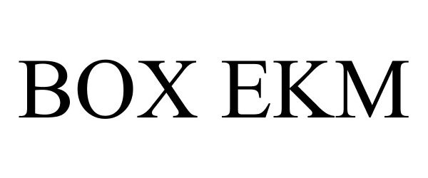 Trademark Logo BOX EKM