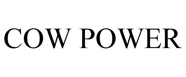 Trademark Logo COW POWER