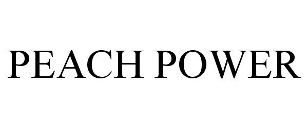 Trademark Logo PEACH POWER