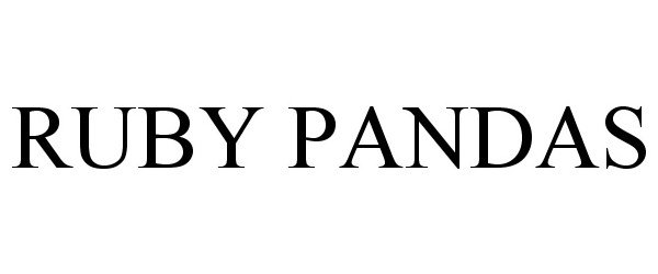  RUBY PANDAS