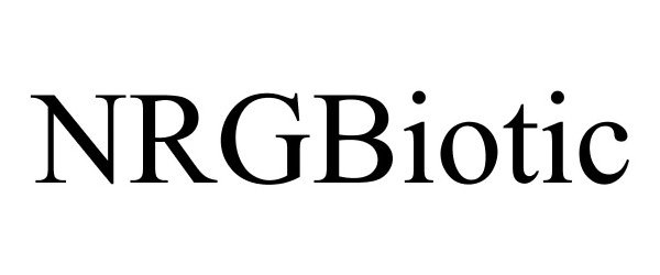 Trademark Logo NRGBIOTIC
