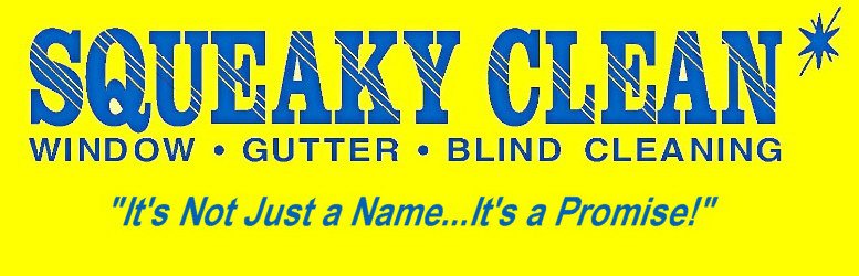  SQUEAKY CLEAN WINDOW Â· GUTTER Â· BLIND CLEANING IT'S NOT JUST A NAME... IT'S A PROMISE