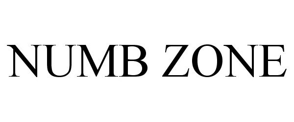 Trademark Logo NUMB ZONE