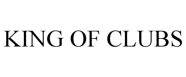 Trademark Logo KING OF CLUBS