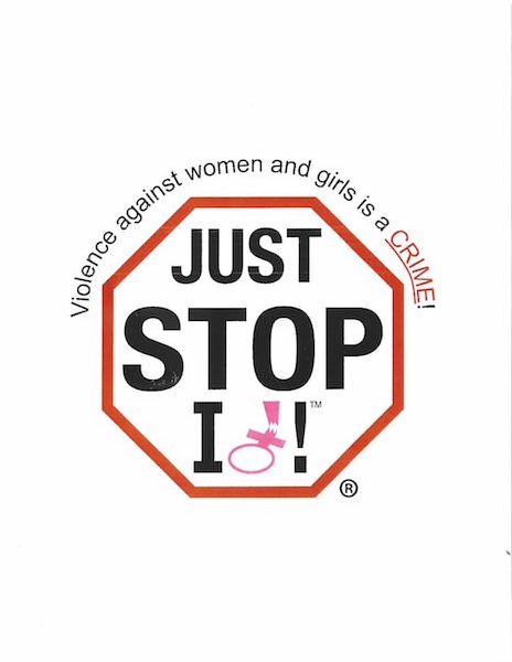 Trademark Logo VIOLENCE AGAINST WOMEN AND GIRLS IS A CRIME! JUST STOP IT!