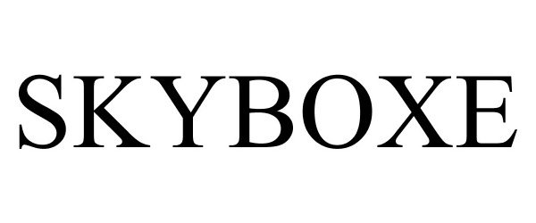 Trademark Logo SKYBOXE