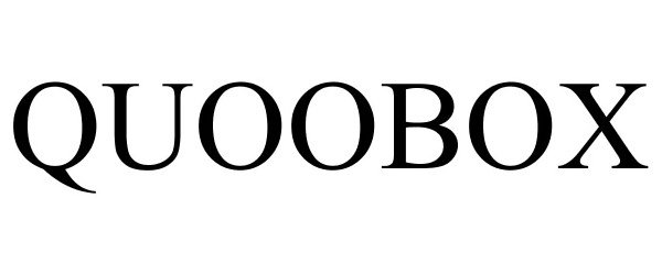 Trademark Logo QUOOBOX