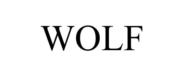 Trademark Logo WOLF