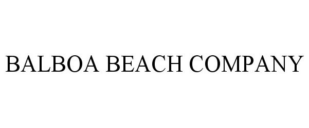 BALBOA BEACH COMPANY