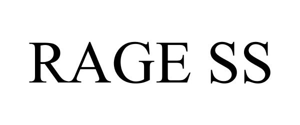 Trademark Logo RAGE SS