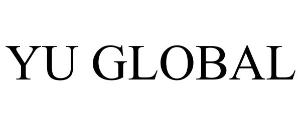Trademark Logo YU GLOBAL