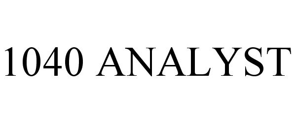 Trademark Logo 1040 ANALYST