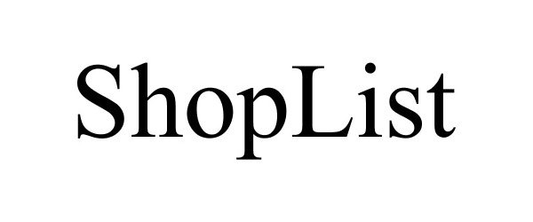 Trademark Logo SHOPLIST