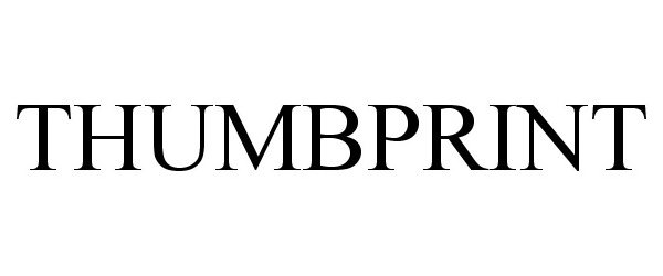 Trademark Logo THUMBPRINT