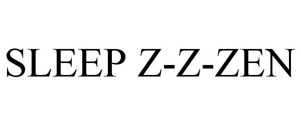 Trademark Logo SLEEP Z-Z-ZEN