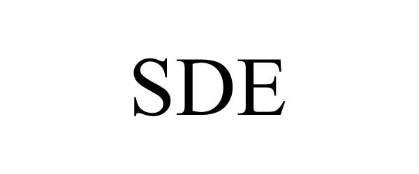 Trademark Logo SDE