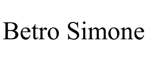 Trademark Logo BETRO SIMONE