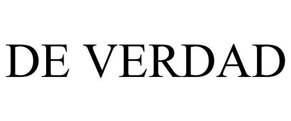 Trademark Logo DE VERDAD